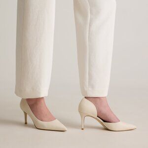 NWB Italian Leather 75mm d'Orsay Pump, Bone (8)